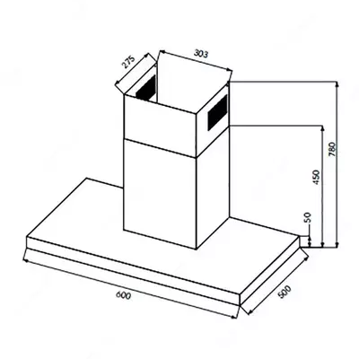 Кухонная вытяжка Goodwell GWH-T4360 (белый стальной черный)