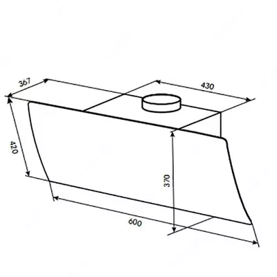 Qopqoq Goodwell GWH-L1860B (oq fil suyagi qora)