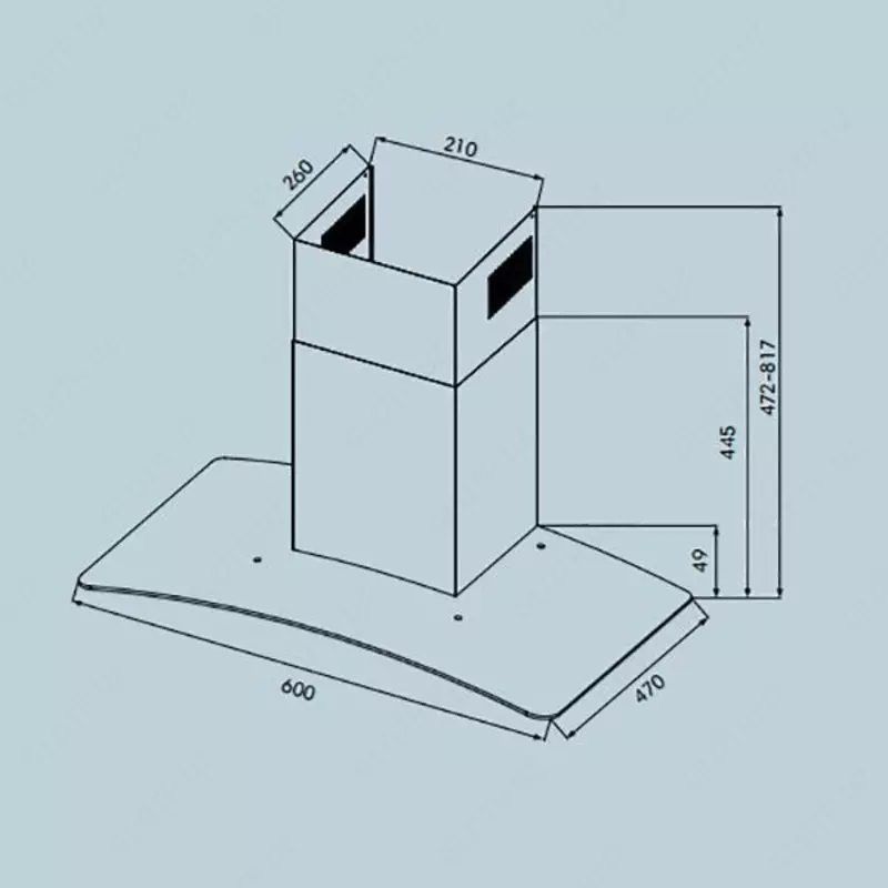 Кухонная вытяжка Goodwell GWH-G3460BL