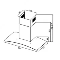 от 1 738 563.1 сум Кухонная вытяжка Goodwell GWH-G3490BL