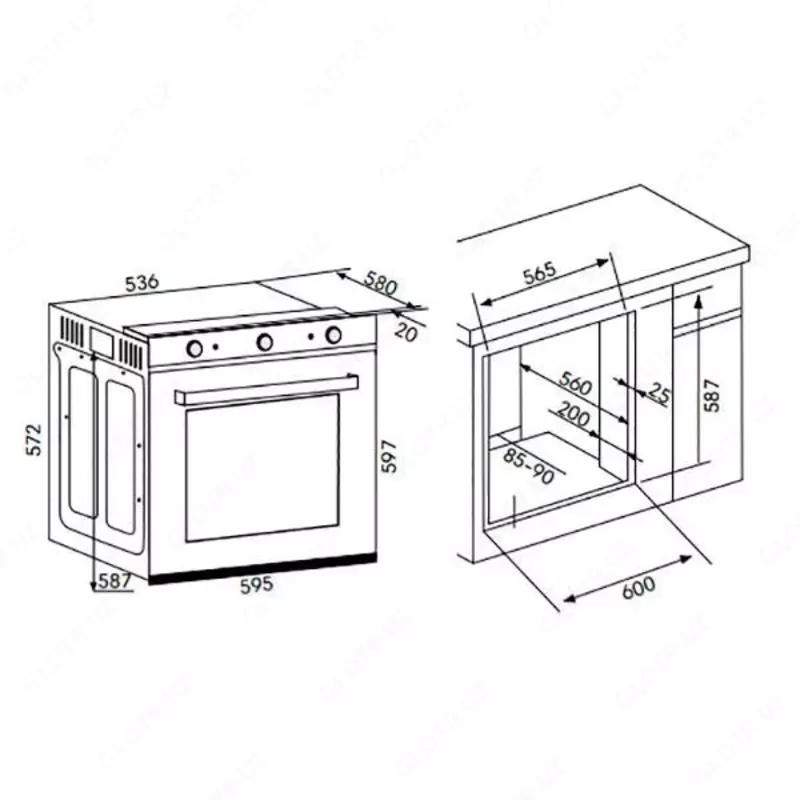 Духовой шкаф Goodwell GWO8084BL4