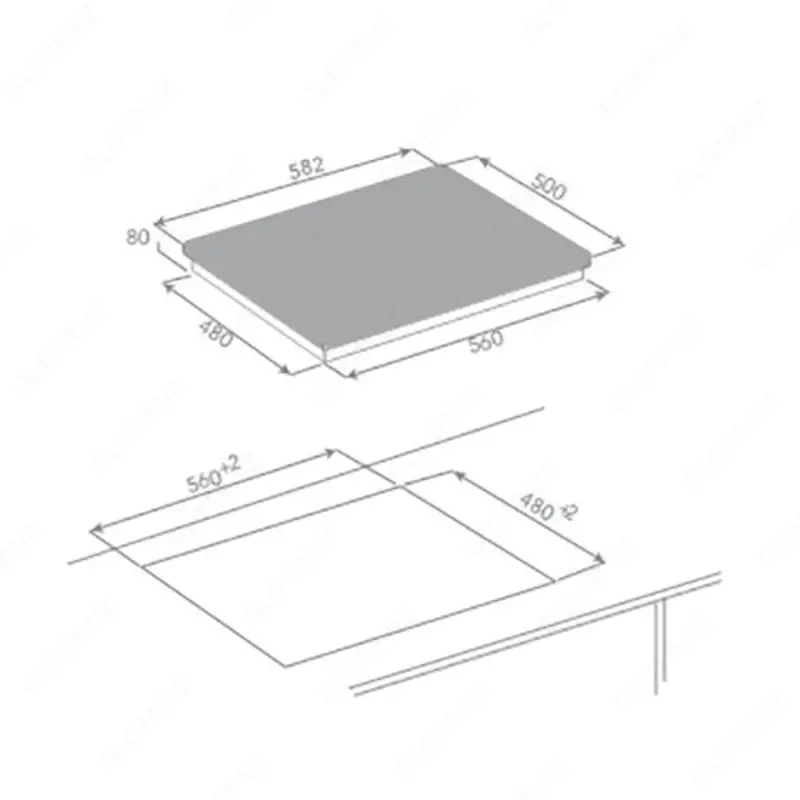 Панель варочная Goodwell GWP-63142(чёрный cтальной)