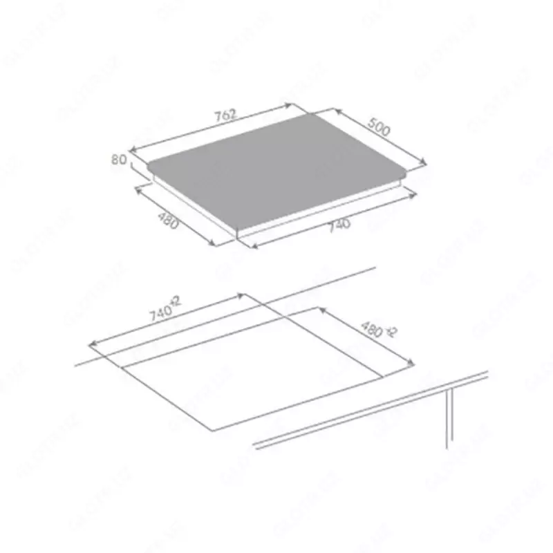 Панель варочная Goodwell GWP-7560BGL