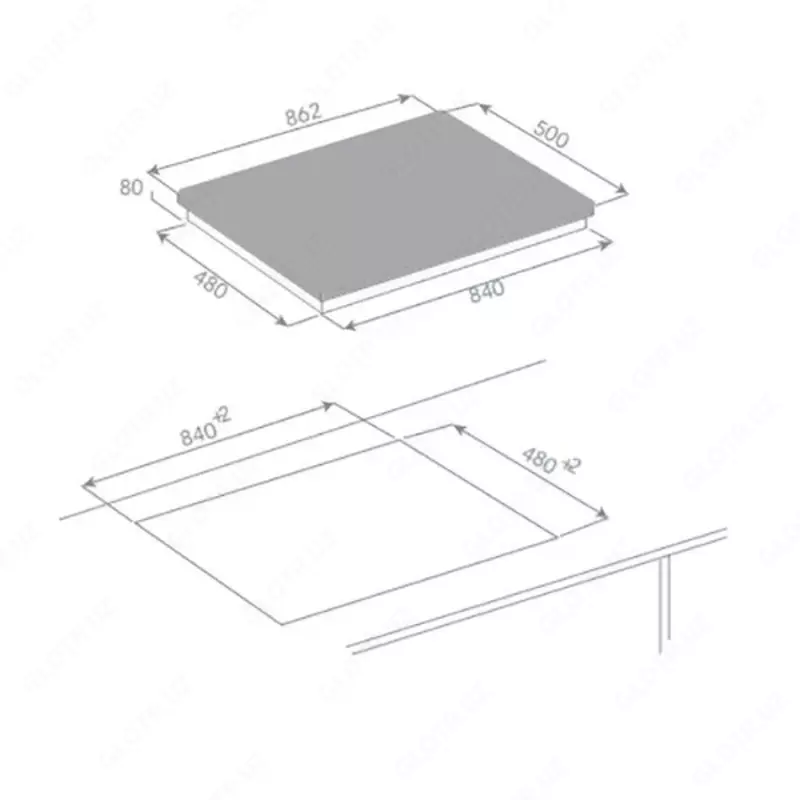 Панель варочная Goodwell GWP-9562X