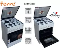 Gaz plitasi Ferre LN60-22W/Br/I/R/B (oq jigarrang po'lat qizil qora) - MegaTech