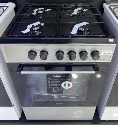 Газовая кухонная плита Vesta AK LITE ГП (белый коричневый серый)