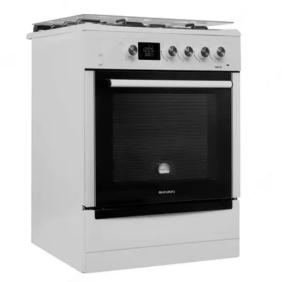 Кухонная плита Shivaki 6403-E  (белый коричневый cерый)