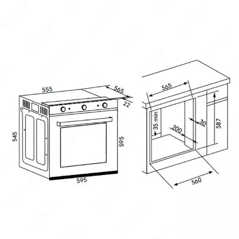 Духовой шкаф Goodwell GWO8083 X6
