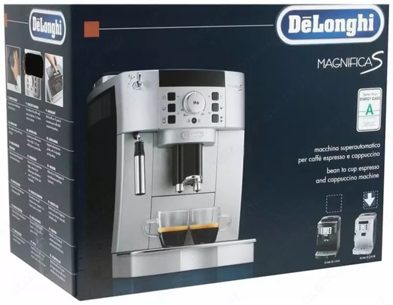  MegaTech - Кофемашина DeLonghi Magnifica ECAM 22.110  серебристый черный