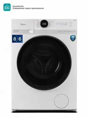 Стиральная машина Midea MF200D80WB 8/6кг (белый серый)