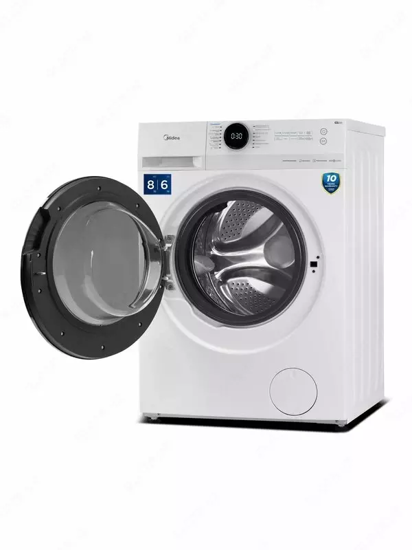 Стиральная машина Midea MF200D80WB 8/6кг (белый серый)