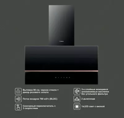 Вытяжка 7TECH 7RH4P90BGS2