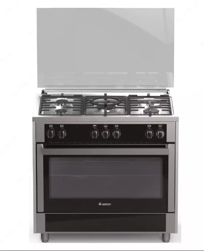 Газовая плита Gefest GF 1050 (нержавеющий сталь кремовый ретро чёрный)