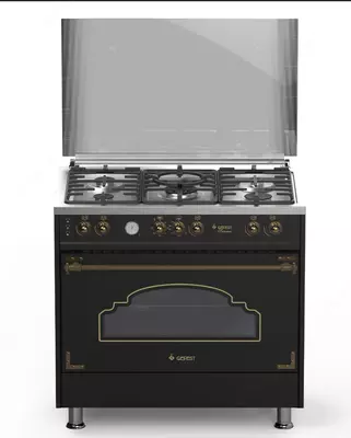 Газовая плита Gefest GF 1050 (нержавеющий сталь кремовый ретро чёрный)