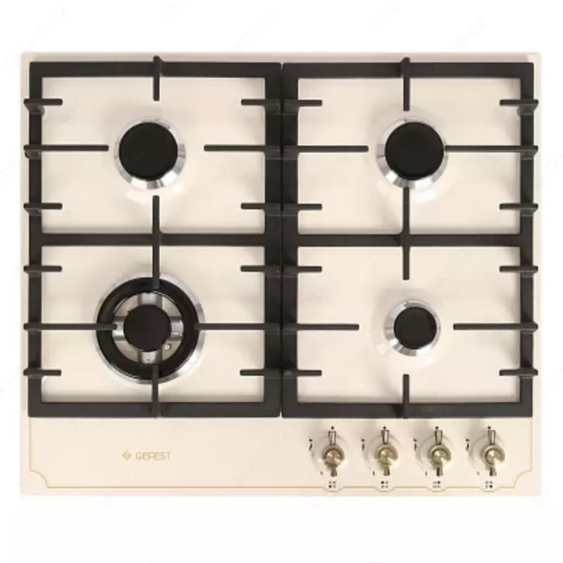 Gefest PVG 1214-01 pishirish paneli (oq, qora, retro, qora porloq, zanglamaydigan po‘lat, retro jigarrang)