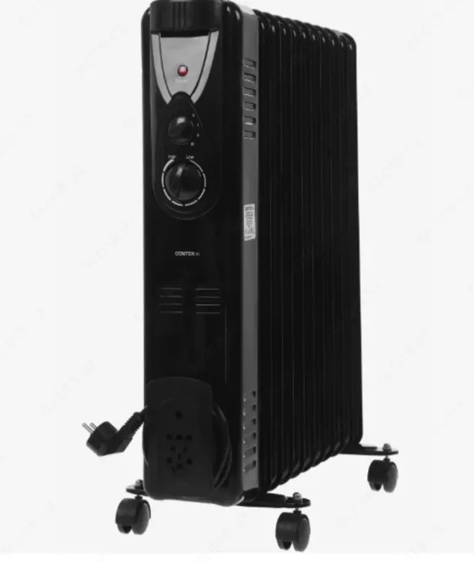 AIWA 15 bo‘limli moyli radiator QORA