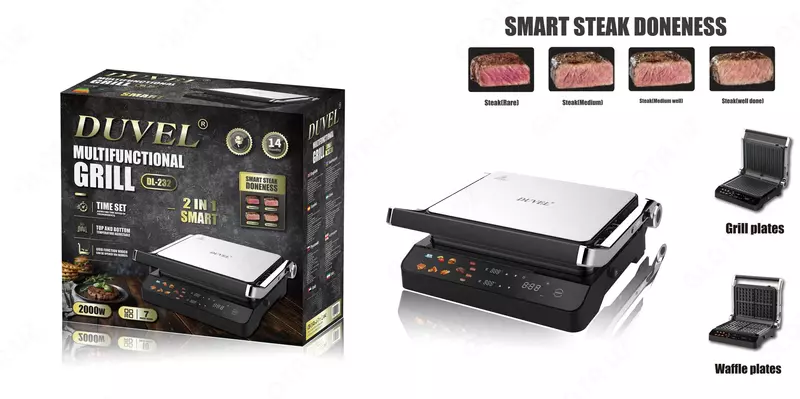 Тостер Duvel DL-232 2-в-1 гриль и тостер с двусторонним