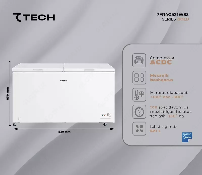 7TECH 7FR4G521WS3 muzlatish kameralari
