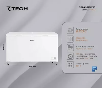 7TECH 7FR4G521WS3 muzlatish kameralari