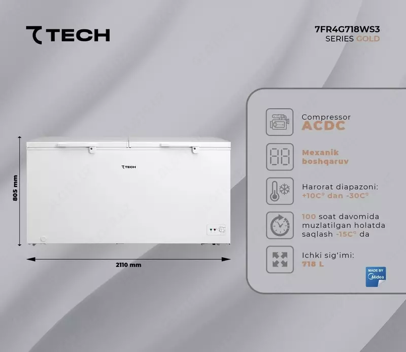 7TECH 7FR4G718WS3 muzlatish kameralari
