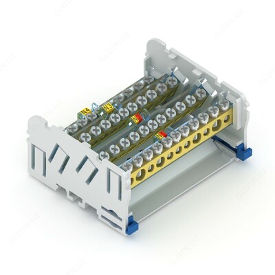 Скобы с шинами "ноль" и "земля"