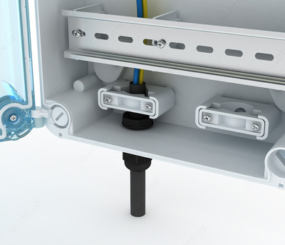 Hisoblagich va 4 ta mashinani o'rnatish uchun plastik qutilar