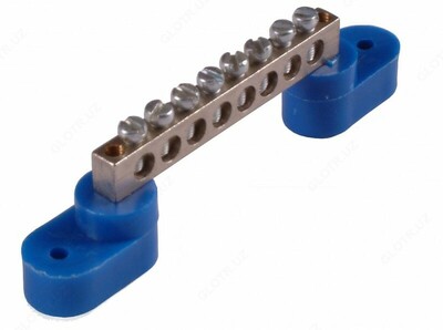 Шины "ноль", шины"земля", Скобы с шинами "ноль" и "земля", DIN-рейки шириной 35 мм