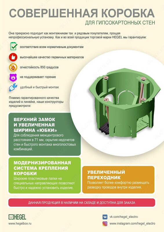 от {0} сум Самые качественные подрозетники на рынке КУ1101 68x42мм