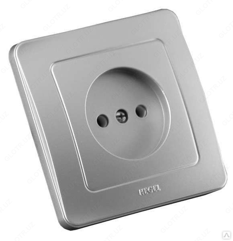 Серия розеток выключателей цвет- серебро скрытой установки от HEGEL
