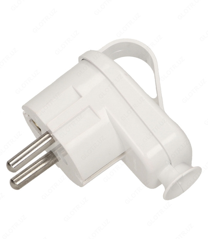 WT-16 U Вилка угловая с ушком, 2P+Z, 16A, со складной плоской ручкой Польша.