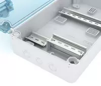 Щит KNS 66-350x200 IP66 для установки счётчика с 4 автоматами Текфор ЧП Электро Потенциал(ELEKTRO POTENTIAL)