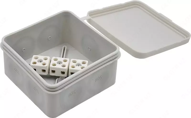 от {0} сум КР 2404 Коробка разветвительная атмосферостойкая IP66 ударопрочная стойкая к ультрафиолету (УФ)