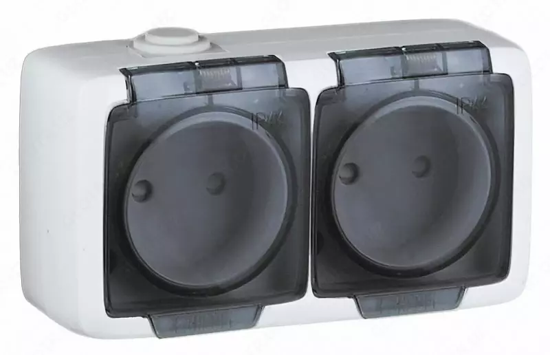 с заземляющими контактами Серия «ALFA IP44» открытой установки