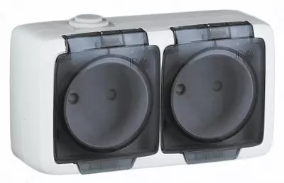 с заземляющими контактами Серия «ALFA IP44» открытой установки