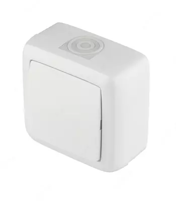 РА16-251 Розетка двухместная, с заземляющими контактами Серия «ALFA IP44» открытой установки