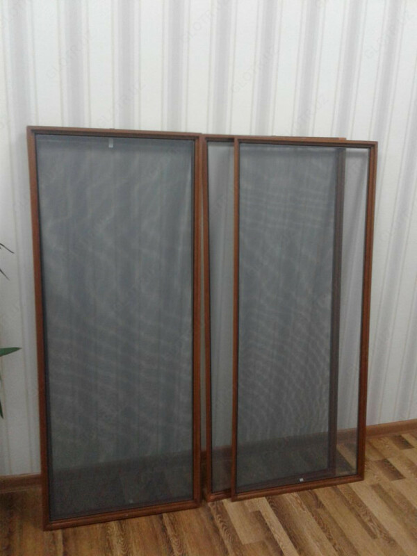 Изготовление и установка противомоскитных сеток цвета золотой дуб