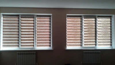 Установка горизонтальных алюминиевых жалюзи Goodwin jaluzi