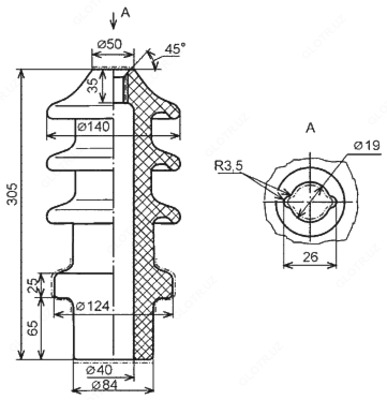 Изолятор ИПТ 10/400 высокий - 101 981.3 сум / шт.
