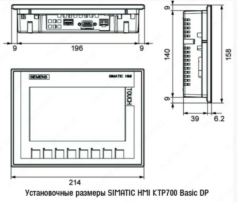 9 000 000 сум Панель оператора SIMATIC HMI KTP700 Basic 6AV2123-2GA03-0AX0
