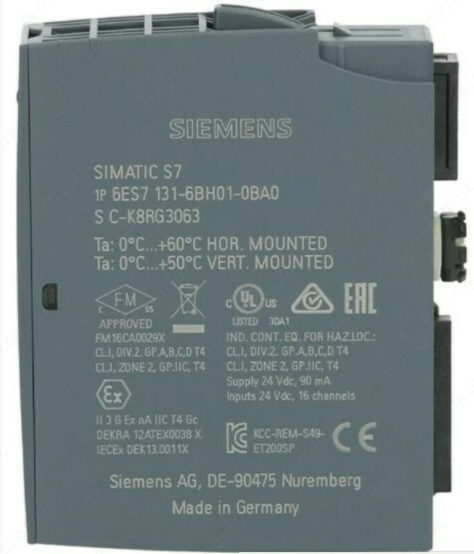 6ES7131-6BH01-0BA0 SIEMENS модуль дискретных входов SIMATIC ET 200SP DI 16x 24V DC - от 2 000 000 сум