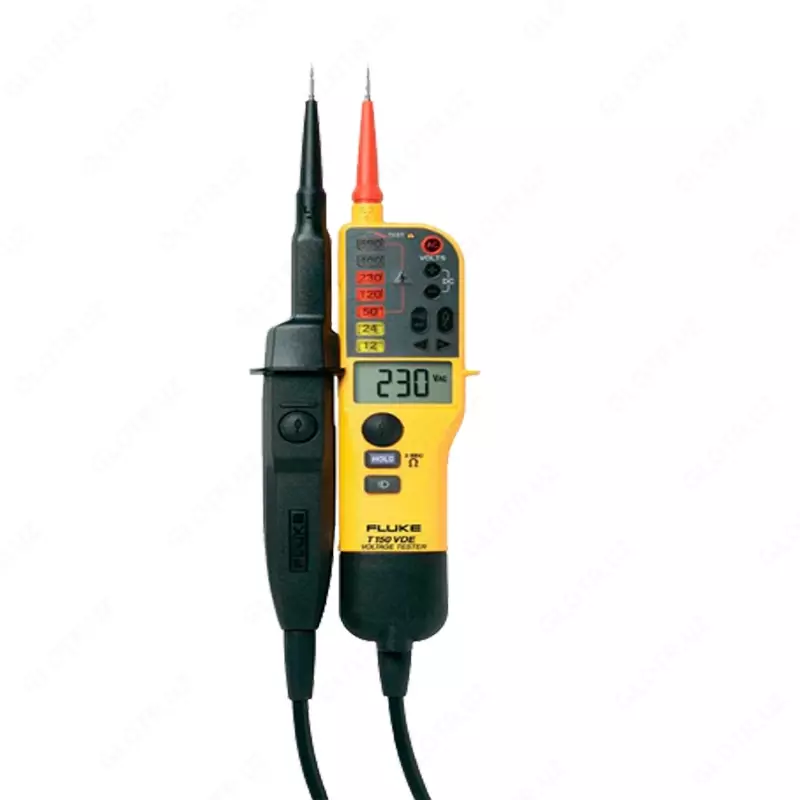 Fluke T150/VDE — тестер напряжения/целостности с ЖК-дисплеем, омметром и переключаемой нагрузкой (версия VDE)