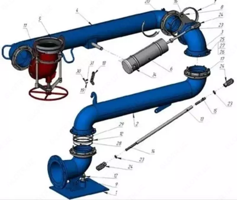 Устройство для нижнего слива УСН- 150-04