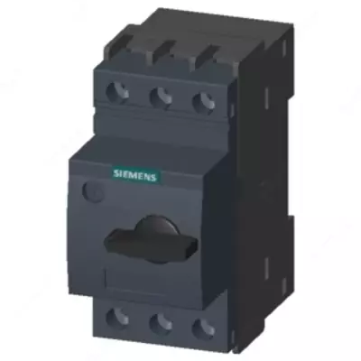 "Elektr motorini himoya qilish uchun elektron to'sar, S00 o'lchami, 10-sinf, haddan tashqari yuk tushirish moslamasini Sozlash 0.55...0.8 A, 10A lahzali qisqa tutashuvli oqim ajratgichni sozlash, vint