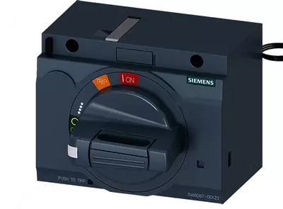 Поворотный привод с фронтальной установкой. IEC IP30/40 принадлежность для: 3VA2 400/630