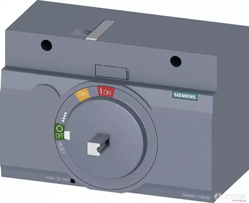 Поворотный привод с фронтальной установкой. IEC IP30/40 принадлежность для: 3VA2 400/630
