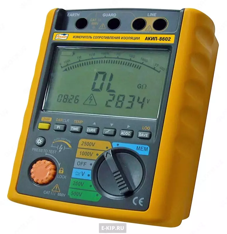Измеритель сопротивления изоляции АКИП-8602/1