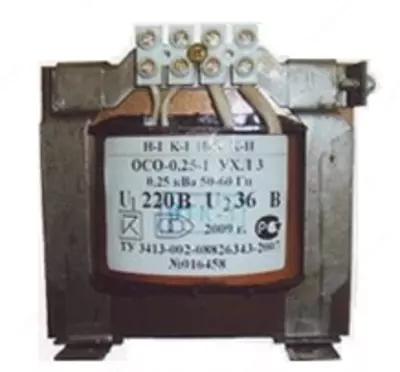 OSO PASTGA TUSHADIGAN TRANSFORMATOR-0,4 KVA 220 / 24V