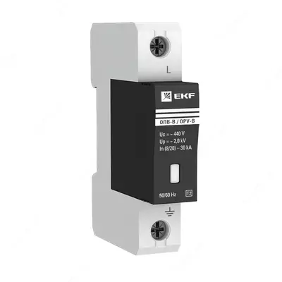 OPV impulsli kuchlanish cheklovchisi b/1P In 30ka 440V signal bilan. EKF PROxima