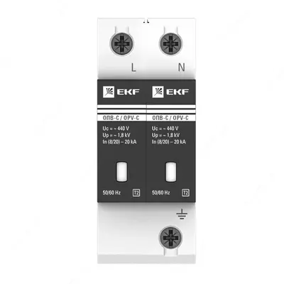 Ограничитель импульсных напряжений ОПВ-C/2P In 20кА 385В с сигн. EKF PROxima