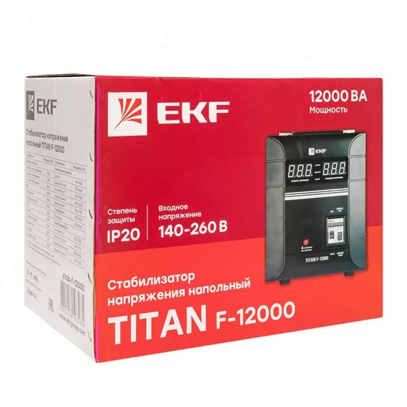 Стабилизатор напряжения напольный TITAN F-12000 EKF PROxima - от 1 000 сум